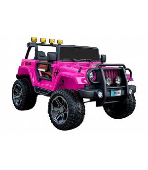Coche eléctrico infantil Jeep WXE-1688, 4x4,4WD, color rosa-pink 12v - LE4431